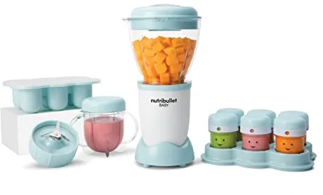 nutribullet Baby Batidora, batidora, sistema de preparación de alimentos para bebés, componentes y accesorios sin BPA, potencia de 250 W, NBY100