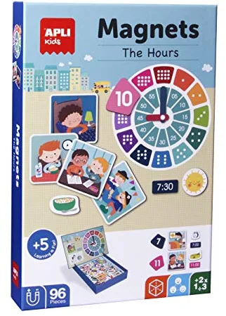 APLI Kids 18573 - Aprendo Las Horas Juego Magnético