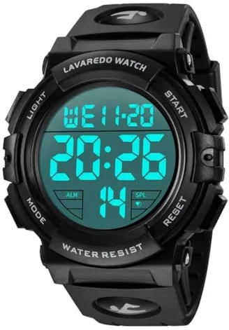 Reloj Digital para Hombre-Relojes Militares Deportivos 5 ATM Impermeable al Aire Libre Cronógrafo Militar Relojes de Pulsera para Hombres con Luz Trasera LED, Alarma, Fecha, a Prueba de Golpes