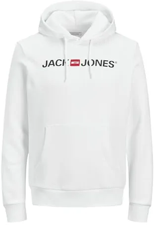 JACK & JONES JJECORP Old Logo Sweat Hood Sudadera con Capucha, Blanco, XL para Hombre