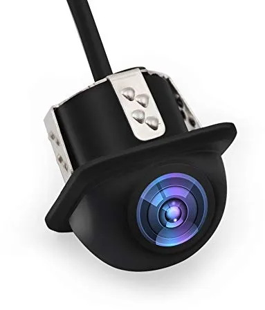 Cámara de visión Trasera PC 7080 Chip 170 Grados HD Lente Gran Angular Visión Nocturna Impermeable Cámara de visión Trasera con Regla ABS Negro