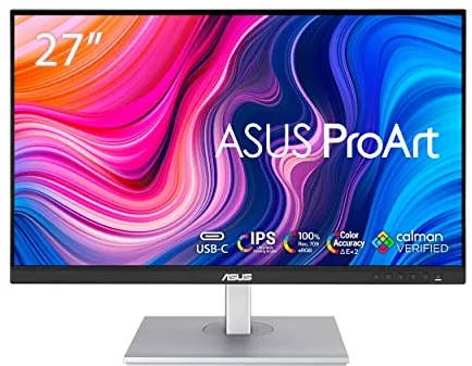 ASUS ProArt PA278CV - Monitor Profesional de 27 ", 16:10, IPS, WQHD (2560 x 1440), 100% sRGB, 100% Rec.709, Calman, ProArt Preset, ProArt Palette, Soporte ergonómico