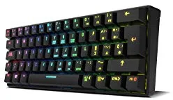 KROM KLUSTER - Teclado Gaming mecánico RGB, Bluetooth 5.0 y USB, diseño en formato 60%, compatible Windows, Android, IOS y MACos, layout español, color negro.