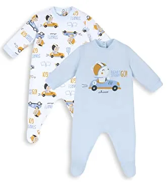 Chicco, Set 2 Peleles Recién Nacido, de Algodón, Ropa para Bebés Niños y Niñas 0-24 Meses, Designed in Italy