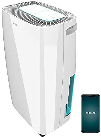 Cecotec Deshumidificador Big Dry 4000 Expert Connected. Control Wifi, 10L/día, Depósito extraíble 2,5L, Cobertura 105m3/h, Gas R290, Silencioso, Humedad 40% a 80%, Pantalla LED, Apagado Automático