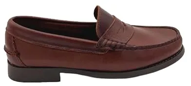 Benavente – Mocasines de Hombre En Piel Castaño con Antifaz | Zapato Hombre Clásico Cómodo, para Uso Diario, Vestir | Suela De Goma Flexible, Antideslizante | Interior Y Planta De Piel