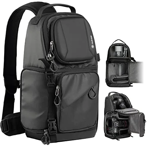 TARION TR-S Bolso de Hombro para cámara, Bolso de Viaje Impermeable para cámara, Mochila para fotografía, Bolso de Hombro para cámara con Cubierta para la Lluvia