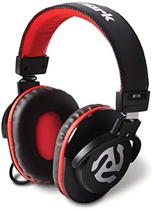 Numark HF175 - Auriculares de DJ de diseño cerrado, transductores de 40mm, almohadillas de calidad para mezclas y monitorización DJ, cable de 3m