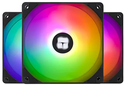 Thermalright TL-C12C-S CPU Fan 120mm ARGB Case Cooler Fan, 4pin PWM silencioso ventilador de ordenador con rodamiento S-FDB incluido, ARGB Fanáticos hasta 1500RPM ventilador(3 cantidades)