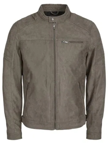 JACK & JONES Chaqueta de gamuza para hombre, Falcon - Gamuza falsa, L