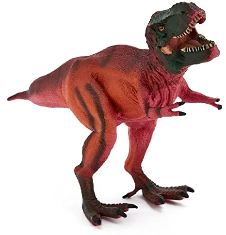Zappi Co Kids T-Rex Rojo/Negro Dinosaurio de Juguete (27cm de Largo) Colección de Dinosaurios realistas y detallados para niños - Figuras de acción para Jugar y Aprender