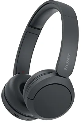 Sony WH-CH520, Auriculares de diadema inalámbricos Bluetooth, diseño ligero, 50 h de batería, carga rápida, ecualizador, llamadas nítidas, iOS y Android - Negro