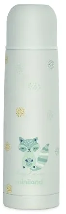 Miniland Termo Bebé para Líquidos 500 ml de Acero Inoxidable, Mantiene Temperatura más de 24h Frío y Calor, Cierre Hermético y Sistema Antigoteo | Mint