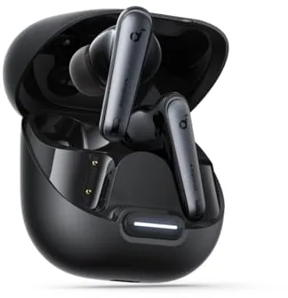 Soundcore by Anker Liberty 4 NC Auriculares Inalambricos Bluetooth, 98,5% Reducción del Ruido, Cancelación Ruido Adaptable a oídos y Entorno, Hi-Res Audio, 50 Horas, Carga inalámbrica, Bluetooth 5.3