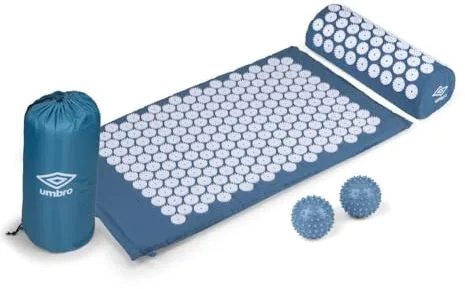 Umbro Esterilla Acupresion - Tapete de Acupuntura - Acupresión para el Dolor de Espalda - Alfombra Presopunctura - 42x71 cm - Azul