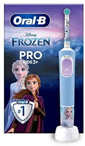 Oral-B Pro Kids Cepillo De Dientes Eléctrico, 1 Mango De Frozen, 1 Cabezal, Diseñado Por Braun, Apto Para Niños Mayores De 3 Años