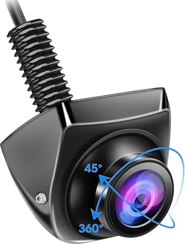 OBEST Camara Marcha Atrás de Coche 1080P Visión Nocturna, AHD/CVBS Cámara Respaldo de Visión Trasera/Lateral Metal, Rotar 360°, Gran Angular 170°, para Automóvil/Caravana/Camiones/Furgoneta 12V-24V