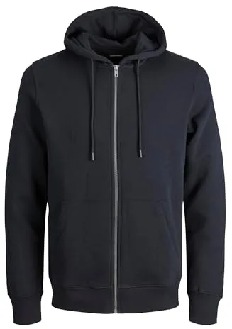 Jack & Jones Jjebradley Noos - Sudadera con Capucha y Cremallera para Hombre, Negro, XXL