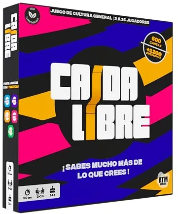 Caída Libre - Juegos de Mesa de Trivia - Cultura General para Aprender Riendo - Divertido con Amigos y Familia - Regalo Original