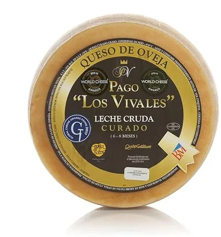 Queso Curado Puro de Oveja Pago Vivales: La Joya Gastronómica en 1/4 queso de 850gr Aprox, para Paladares Exigentes, donde la Tradición Artesanal y la Excelencia se Fusionan en un Sabor Inolvidable.