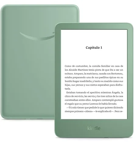Amazon Kindle (última generación) | el Kindle más ligero y compacto, con pantalla sin reflejos, pasos de página más fluidos y luz frontal ajustable | 16 GB | Sin publicidad | Verde matcha
