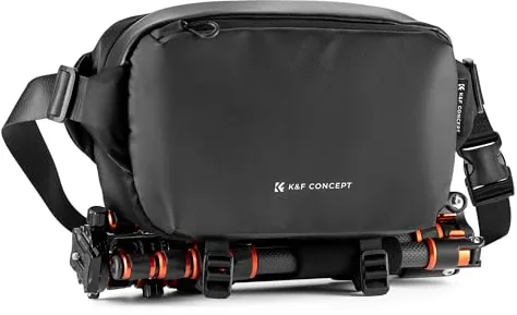 K&F CONCEPT Bolsa Funda Cámara Réflex, Bolsa para Cámara Sling Camera, Bolsa Bandolera Cámara Impermeable Resistente, Mochila Pequeña para Cámara Réflex Digital Compatible con SLR DSLR
