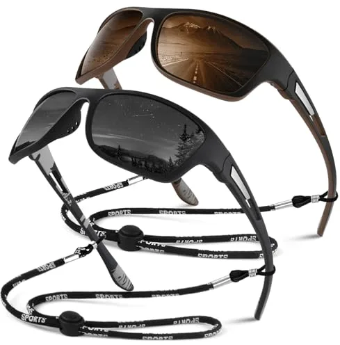 Sunier Gafas de Sol Hombre Mujer Polarizadas Deportivas Gafas de Sol Conduciendo Pesca Ciclismo Protección 100% UV400