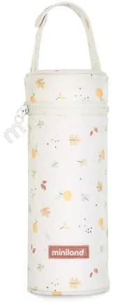 Miniland Thermibag 350ml. Funda isotérmica con asa para colgar y transportar fácilmente. Ideal para biberones o termos. Colección Valencia.