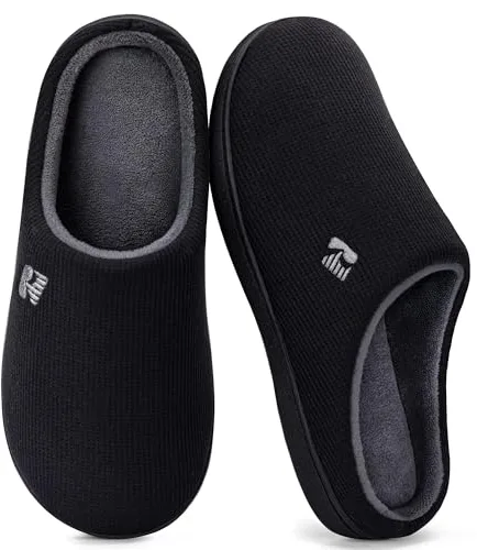 RockDove Zapatilla de dos tonos y espuma viscoelástica para Hombre, 42/43 EU, Negro y Gris