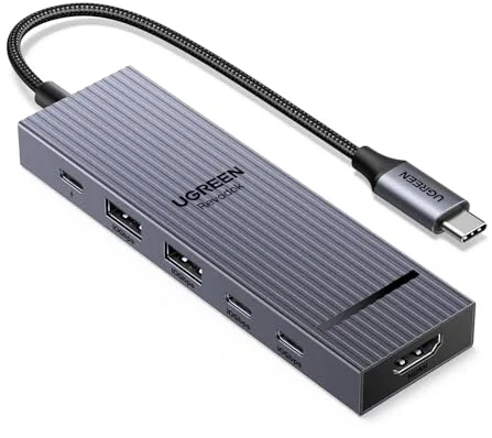 UGREEN Revodok Pro 106 10Gbps Hub USB C HDMI 4K 60Hz Adaptador Ladron Tipo C 3.2 Gen 2 PD 100W Carga Docking Station Compatible con MacBook Pro Air M3 M2 M1, iPad, iPhone 17 Pro MAX Air, Galaxy S25
