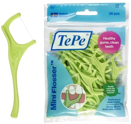 Mini Flosser, 36 ud., hilo dental, herramienta de eliminación de la paca dental eficaz para una limpieza interdental sencilla, para espacios estrechos