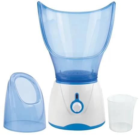 JOCCA - Vaporizador Facial con Mascarilla Ergonómica y Adaptador Nasal, Capacidad 60ml, Humidificador y Limpiador de Poros