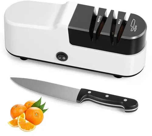 SOARFLY Afilador de Cuchillos Eléctrico Profesional, Afilador Eléctrico Cuchillos Multifunción para Cocina, Afilado Rápido y Seguro, Fácil de Usar