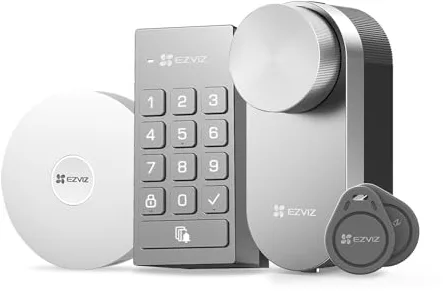 EZVIZ Cerradura Inteligente con WiFi,Cerradura Electrónica Automática con Instalación DIY,Modo Privacidad con Gestión de Usuario Via App,Inspección del Estado de Bloqueo,Bloqueo Automático,DL01 Pro