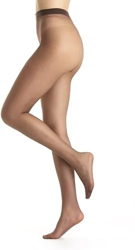 Gi&Gi medias de mujer 20 den, medias de mujer transparentes lo mejor de lo mejor, Medias Transparentes todo desnudo, N, 1270, marrón, Large-X-Large