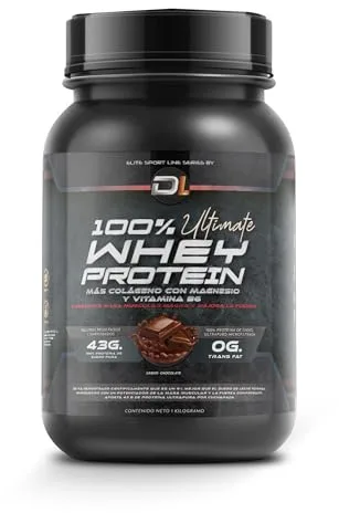 Whey Protein | Proteína en Polvo con Colágeno, Magnesio y Aminoácidos | Aumenta la masa muscular | Apoya el desarrollo y la recuperación muscular | Proteína fácil de digerir | 1kg Chocolate