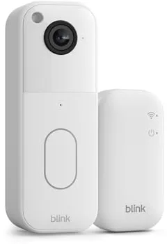 Sistema de videotimbre Blink (última generación) | Vídeo HD de cuerpo entero, autonomía de dos años, configuración sencilla, IP-65 | Módulo de sincronización básico incluido | Blanco