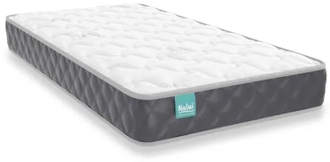 Nalui - Colchón Cuna 120 x 60 cm Baby Dreams Núcleo HR Adapt Foam, Lateral 3D Transpirable y Tejido Aloe Vera Hipoalergénico | Reversible | Certificado Oeko-Tex® | Hecho en España. Altura ±11cm, Gris