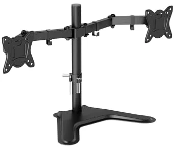 GRIFEMA Soporte Dos Monitores para 13-32'' LED/LCD Pulgadas, Soporte 2 Monitores, Brazo para Monitor Altura Ajustable, Inclinación, Giratorio, Rotar, Gestión de Cables, hasta 10 kg, VESA 75/100mm
