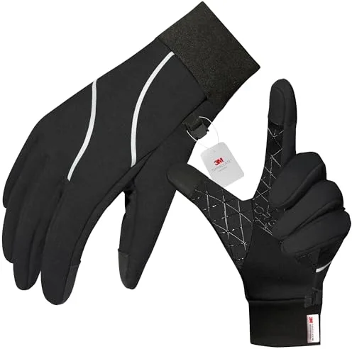 Origem guantes térmicos hombre mujer, 3M Thinsulate guantes moto invierno,guantes de ciclismo a prueba de agua,antideslizante pantalla táctil guantes con caliente forro para correr,conducir,senderismo