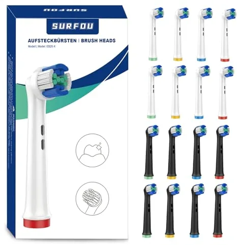 16 Unidades Recambios Oralb, Compatible Recambio Cepillo Electrico Oral B, Cepillos Cabezal Electricos, Repuesto Clean Toothbrush Heads Eléctrico Escova Cabezales