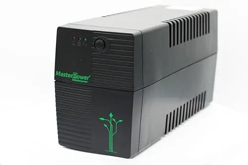 Master Power SAI UPS 900VA 480W – Sistema de Alimentación Ininterrumpida con 2 Enchufes Schuko – Salida de Tensión Constante