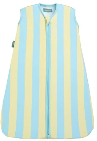 molis&co - Saco de Dormir para bebé 0.5 TOG - 70 cm (0-6 Meses) - Saco Dormir Bebe Verano sin Mangas - Saco de Dormir Bebe para Niños Niñas (Unisex) - 100% Algodón (Oeko-Tex) - Blue Sunshine