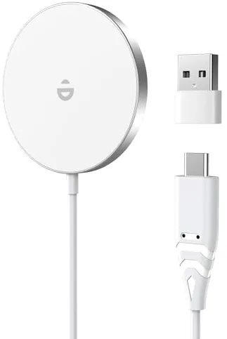 RoRoSkin 15W Cargador Inalámbrico,Cargador Inalámbrico Magnético,Wireless Charger con iPhone 17/16/15/14/13/12 Pro MAX/Air/Plus/Pro Serie