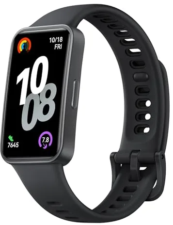 HUAWEI Band 10 Smartwatch, Monitorización de Actividad Física con IA, Análisis del Sueño a Nivel Profesional, VFC Promedio y Datos sobre el Sueño, iOS & Android, 14 Días de Autonomía, Negro