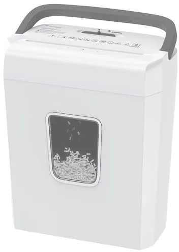 Bonsaii Destructora de Papel, Trituradora de 8 Hojas, Corte en Cruz P-4 (5x14mm), Destruye Tarjetas de Crédito, Grapas, Sobrecarga Protegida, Contenedor 13L para Oficina y Casa, C277-C