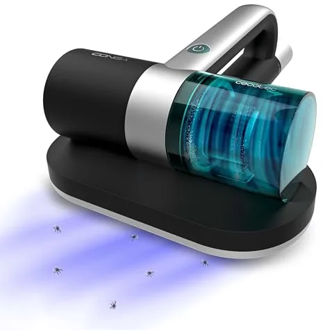 Cecotec Aspirador de Colchones y Tapicerías de Mano Conga Rockstar 3000 Mattress Essential. 300W, 10kPa, Luz Ultravioleta UV-C, Tecnología con Cepillo Motorizado y Aire Caliente, Retiene Alérgenos