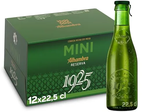 Alhambra Reserva 1925 Cerveza Lager Mini Pack 12 Botellas x 22,5 cl - 6,4% Vol