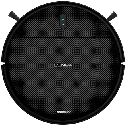 Cecotec Robot Aspirador Conga M10. Navegación Giroscópica Ordenada, 2000Pa Presión de Succión, Autonomía 120 Minutos, Sensores Anticaídas y 2 Cepillos Laterales, Diseño Compacto, App Control