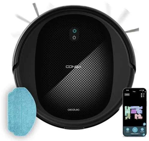 Cecotec Robot Aspirador Conga M20. Navegación Giroscópica Ordenada, 7000Pa Presión de Succión, Autonomía 160 Minutos, Sensores Anticaídas y Cepillo Multifunción, TotalSurface, App Control